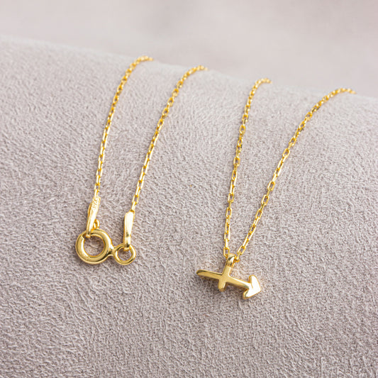 Scorpio Zodiac Sign in 14K Solid Gold Necklace | Minimalist Horoscope Symbol